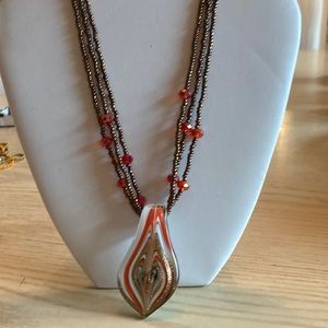 17” seed/beaded Necklace with a 3 inch extension